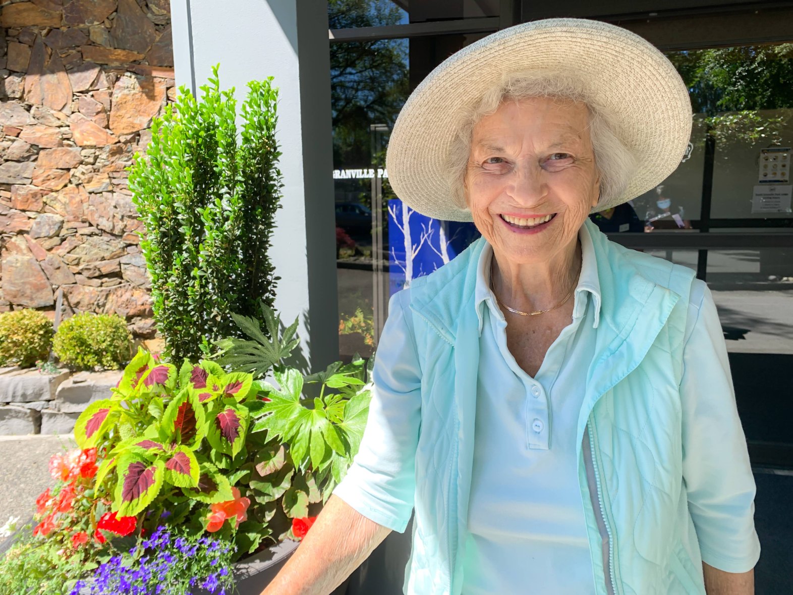 Close_shot_of lady_with_plants in Shaughnessy